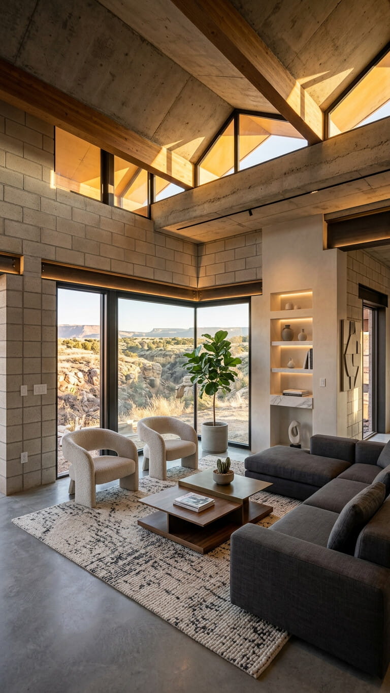 Real estate video example | Furniture staging of a house with an arroyo bridge | VideoEstate.ai