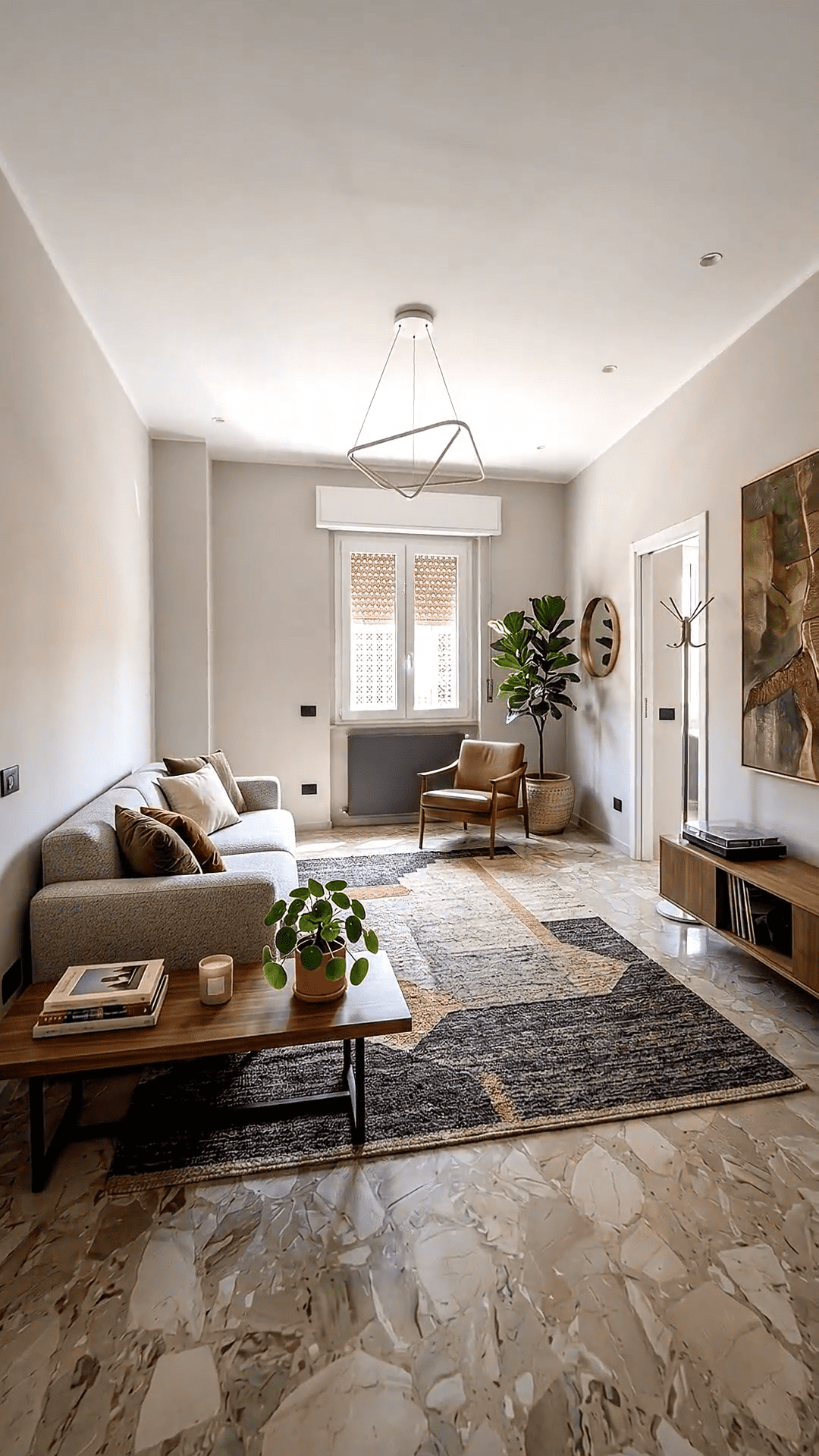 Real estate video example | Furniture in a bright open-plan interior | VideoEstate.ai