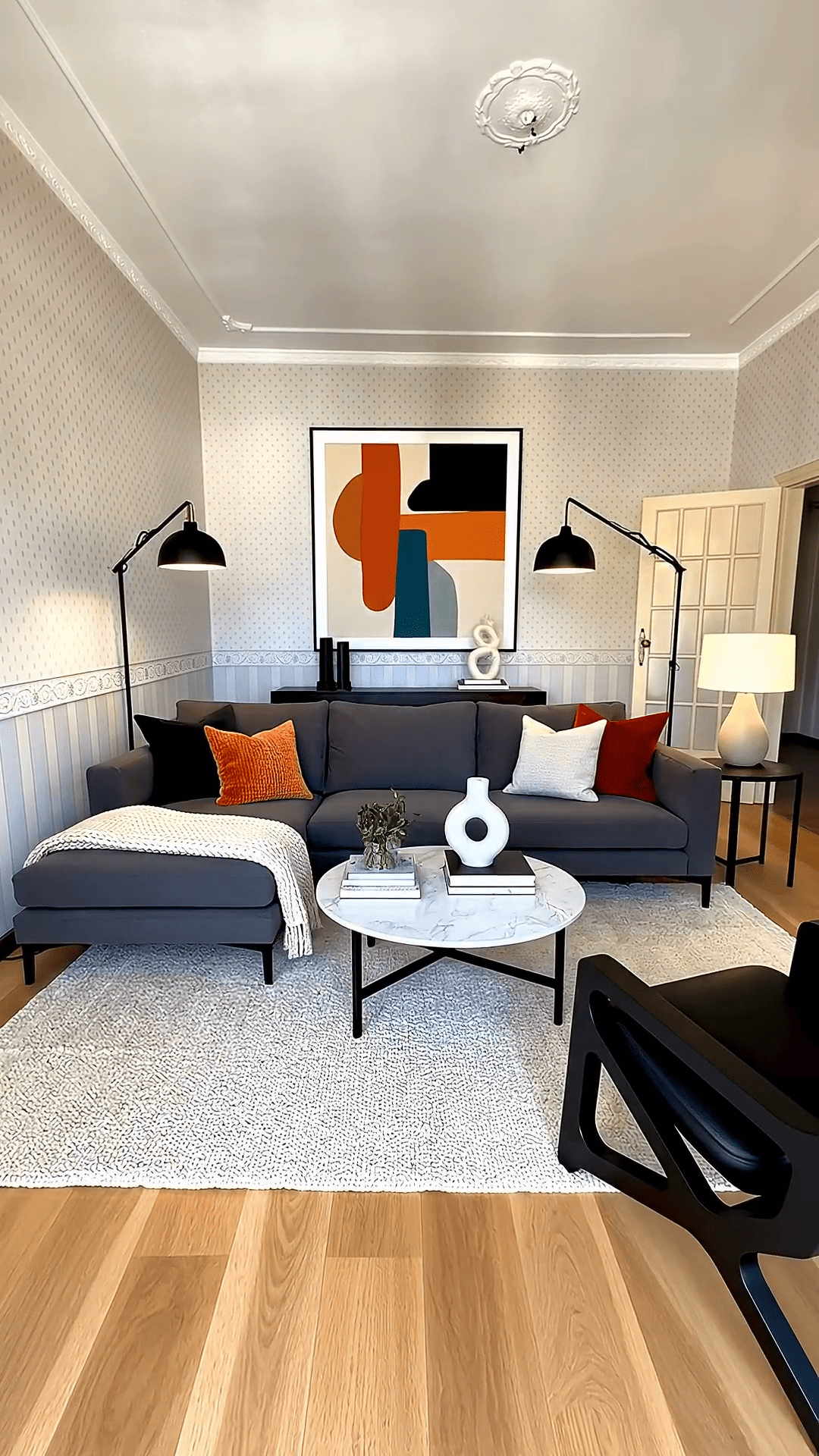 Real estate video example | Furniture in a contemporary dining and lounge area | VideoEstate.ai