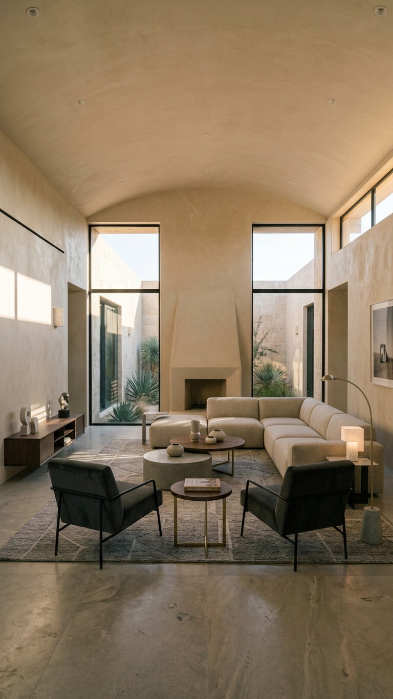 Real estate video example | Furniture staging of a saguaro shadow courtyard | VideoEstate.ai