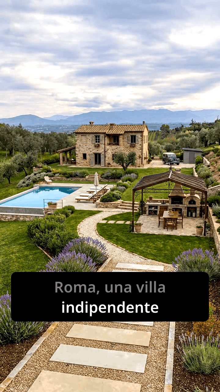 Real estate video example | Rome villa renovation and furniture | VideoEstate.ai